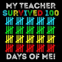 My Teacher Survived 100 Days Of Me 100 Days Of School Gift Backpack