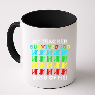 My Teacher Survived 100 Days Of Me 100 Days Of School Gift Mug