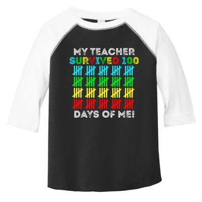 My Teacher Survived 100 Days Of Me 100 Days Of School Gift Toddler Fine Jersey T-Shirt