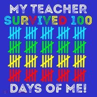 My Teacher Survived 100 Days Of Me 100 Days Of School Gift Stripe Pom Pom Beanie