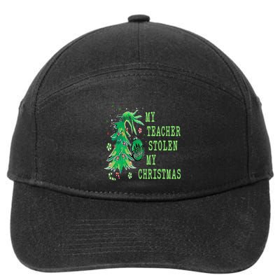 My Teacher Stolen My Christmas Funny For Student Teacher 7-Panel Snapback Hat