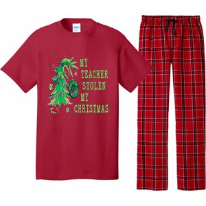 My Teacher Stolen My Christmas Funny For Student Teacher Pajama Set