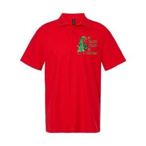 My Teacher Stolen My Christmas Funny For Student Teacher Softstyle Adult Sport Polo