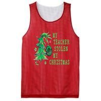 My Teacher Stolen My Christmas Funny For Student Teacher Mesh Reversible Basketball Jersey Tank