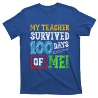 My Teacher Survived 100 Days Of Me 100 School Days Gift T-Shirt