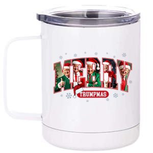 Merry Trumpmas Santa Trump Christmas Pajamas Funny 12 oz Stainless Steel Tumbler Cup