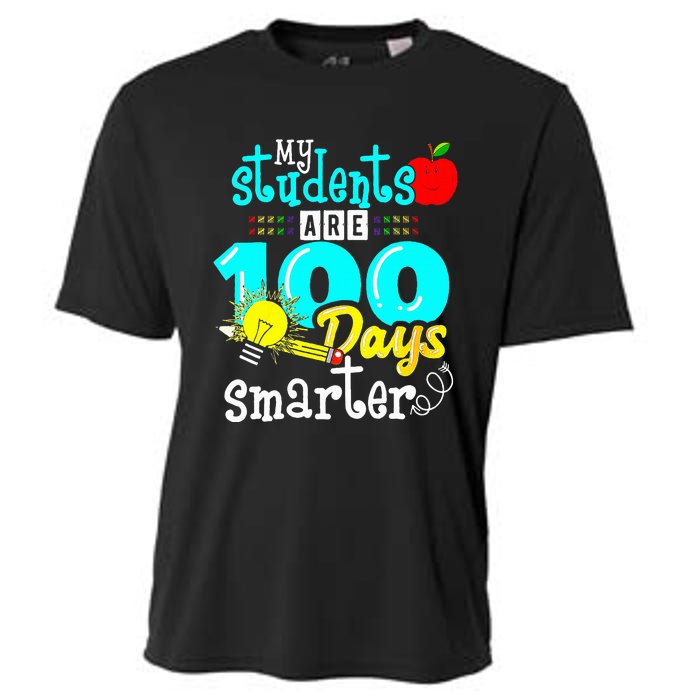 My Teacher Survived 100 Days Of Me Funny Cooling Performance Crew T-Shirt