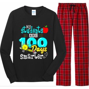 My Teacher Survived 100 Days Of Me Funny Long Sleeve Pajama Set