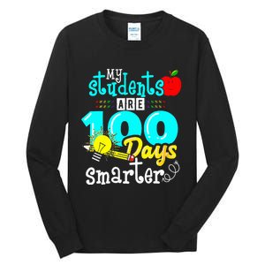 My Teacher Survived 100 Days Of Me Funny Tall Long Sleeve T-Shirt