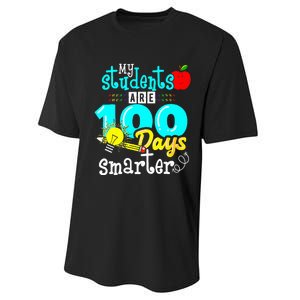 My Teacher Survived 100 Days Of Me Funny Performance Sprint T-Shirt