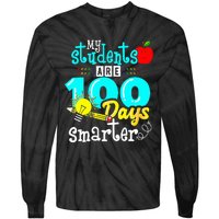 My Teacher Survived 100 Days Of Me Funny Tie-Dye Long Sleeve Shirt