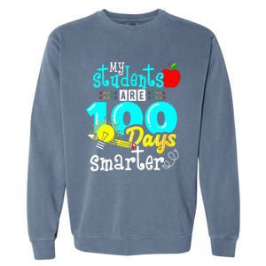 My Teacher Survived 100 Days Of Me Funny Garment-Dyed Sweatshirt