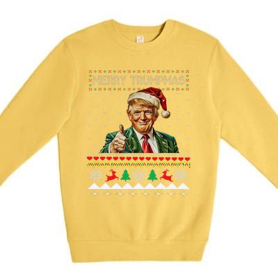 Merry Trumpmas Santa Trumpchristmas Pajamas Funny Premium Crewneck Sweatshirt