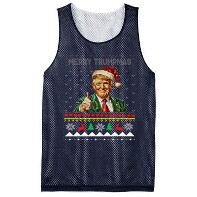 Merry Trumpmas Santa Trumpchristmas Pajamas Funny Mesh Reversible Basketball Jersey Tank