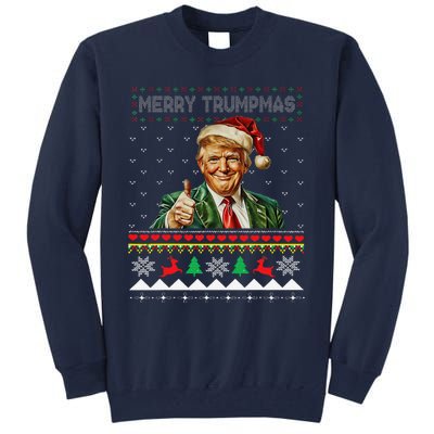 Merry Trumpmas Santa Trumpchristmas Pajamas Funny Tall Sweatshirt