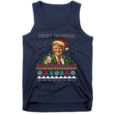 Merry Trumpmas Santa Trumpchristmas Pajamas Funny Tank Top