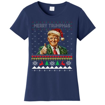 Merry Trumpmas Santa Trumpchristmas Pajamas Funny Women's T-Shirt