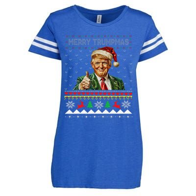 Merry Trumpmas Santa Trumpchristmas Pajamas Funny Enza Ladies Jersey Football T-Shirt