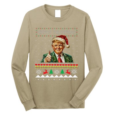 Merry Trumpmas Santa Trumpchristmas Pajamas Funny Long Sleeve Shirt