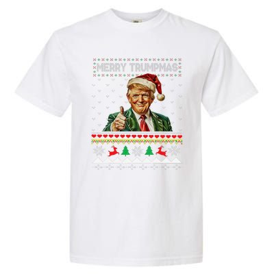 Merry Trumpmas Santa Trumpchristmas Pajamas Funny Garment-Dyed Heavyweight T-Shirt