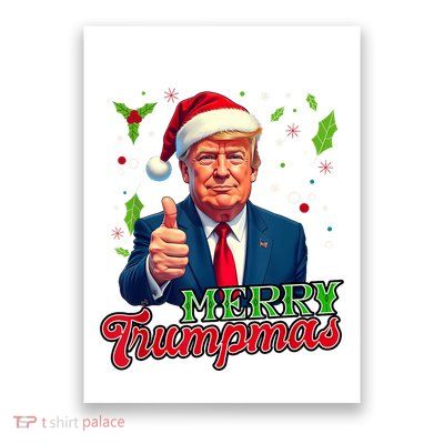 Merry Trumpmas Santa Trump Christmas Poster