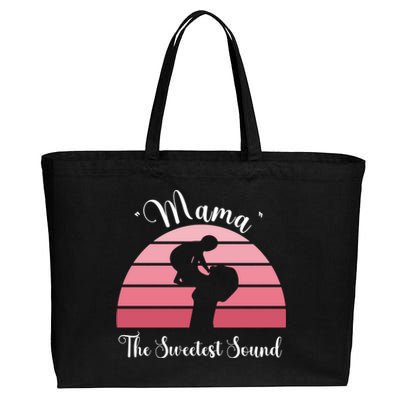 Mama The Sweetest Sound I Love You Mom And Grandmom Gift Cotton Canvas Jumbo Tote