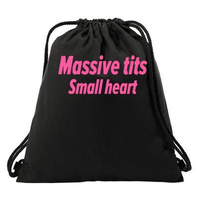 Massive Tits Small Heart Drawstring Bag