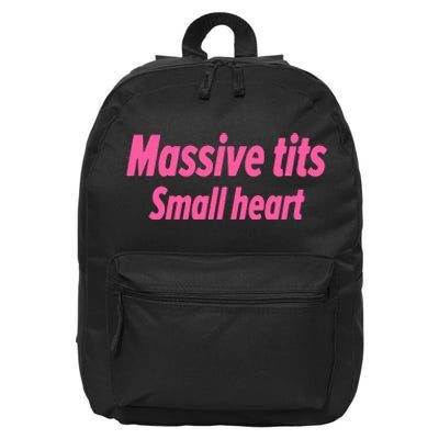 Massive Tits Small Heart 16 in Basic Backpack