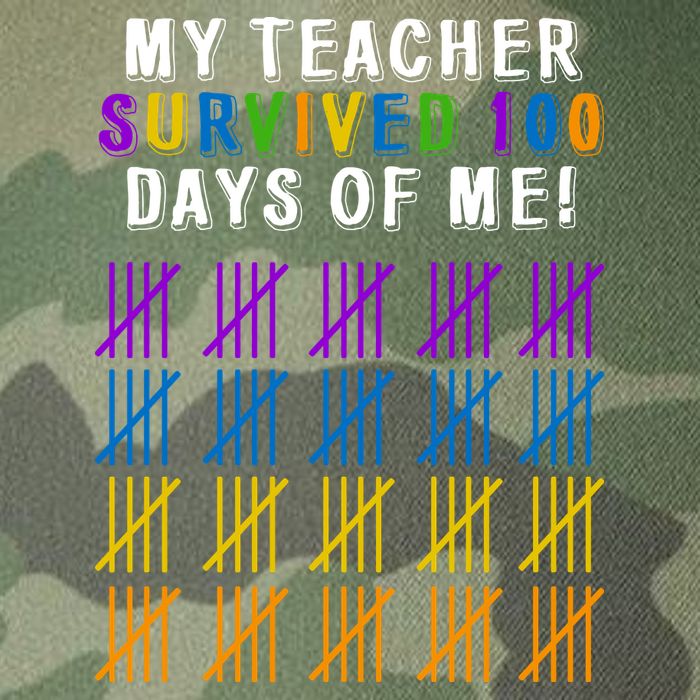 My Teacher Survived 100 Days Of Me Funny Legacy Tie Dye Trucker Hat