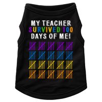 My Teacher Survived 100 Days Of Me Funny Doggie Tank