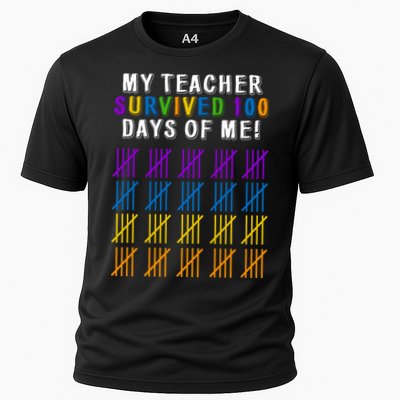 My Teacher Survived 100 Days Of Me Funny Performance Shirt