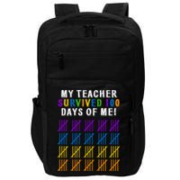 My Teacher Survived 100 Days Of Me Funny Impact Tech Backpack