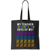 My Teacher Survived 100 Days Of Me Funny Bag