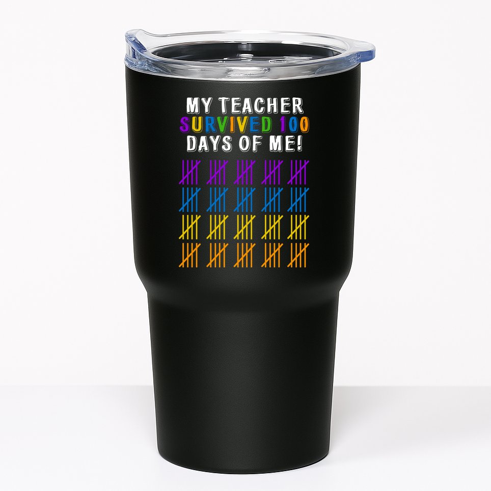 My Teacher Survived 100 Days Of Me Funny Tumbler