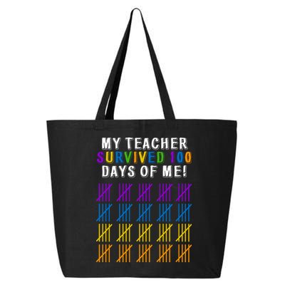 My Teacher Survived 100 Days Of Me Funny 25L Jumbo Tote