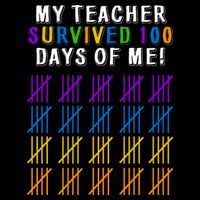 My Teacher Survived 100 Days Of Me Funny Baby Bodysuit