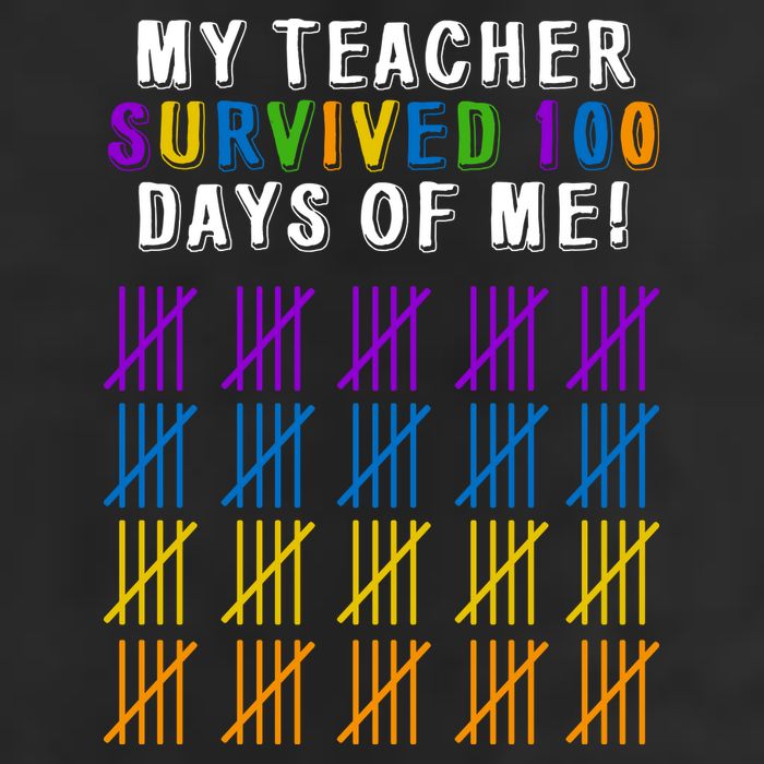 My Teacher Survived 100 Days Of Me Funny Golf Towel