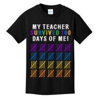 My Teacher Survived 100 Days Of Me Funny Kids T-Shirt