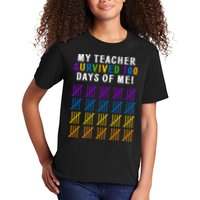 My Teacher Survived 100 Days Of Me Funny Kids T-Shirt