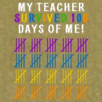 My Teacher Survived 100 Days Of Me Funny Garment-Dyed Women's Muscle Tee