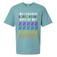My Teacher Survived 100 Days Of Me Funny Sueded Cloud Jersey T-Shirt
