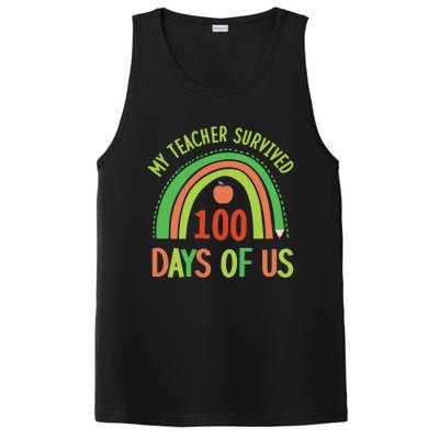 My Teacher Survived 100 Days Of Us 100 Days Of School Gift PosiCharge Competitor Tank