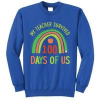 My Teacher Survived 100 Days Of Us 100 Days Of School Gift Sweatshirt