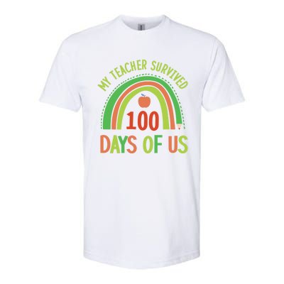 My Teacher Survived 100 Days Of Us 100 Days Of School Gift Softstyle CVC T-Shirt