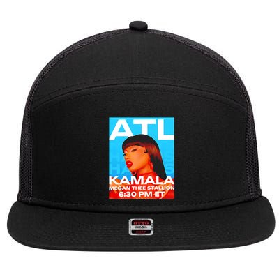 Megan Thee Stallion Set To Perform In Atlanta For Kamala 7 Panel Mesh Trucker Snapback Hat
