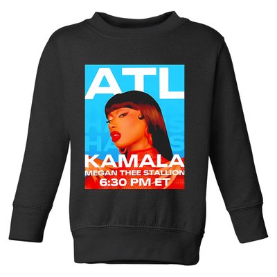 Megan Thee Stallion Set To Perform In Atlanta For Kamala Toddler Sweatshirt