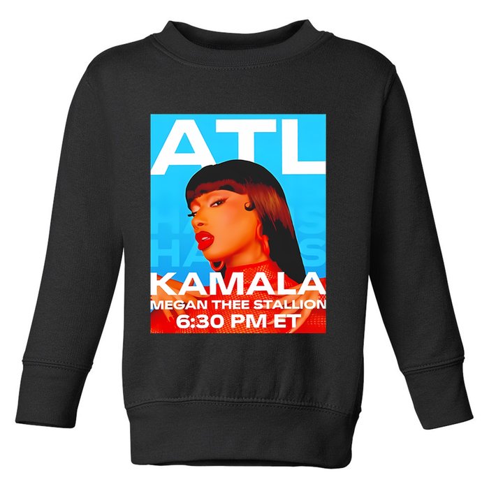 Megan Thee Stallion Set To Perform In Atlanta For Kamala Toddler Sweatshirt