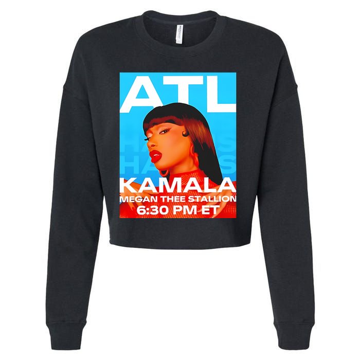Megan Thee Stallion Set To Perform In Atlanta For Kamala Cropped Pullover Crew