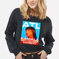 Megan Thee Stallion Set To Perform In Atlanta For Kamala Cropped Pullover Crew