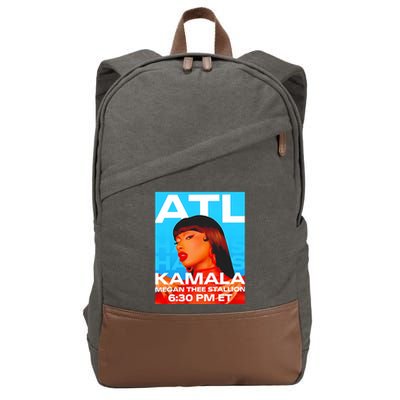 Megan Thee Stallion Set To Perform In Atlanta For Kamala Cotton Canvas Backpack